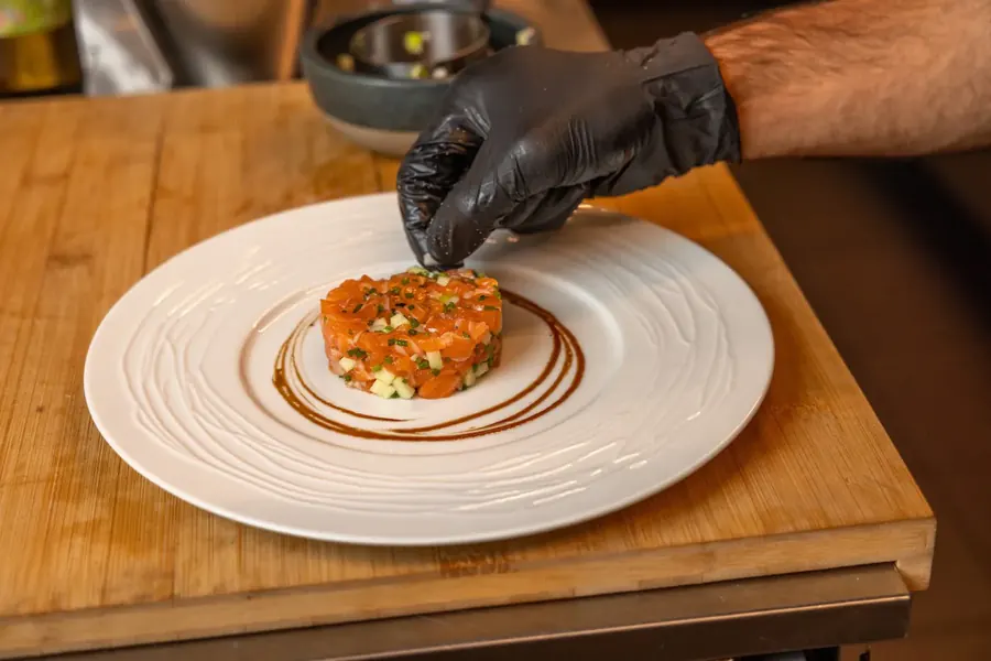 Plate 12 of the season at Augusto Wine & Dine, Bruges — photograph by Moments By Bram